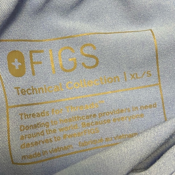 Figs Men Blue Straight Leg Scrub Pants XL - Picture 6 of 6